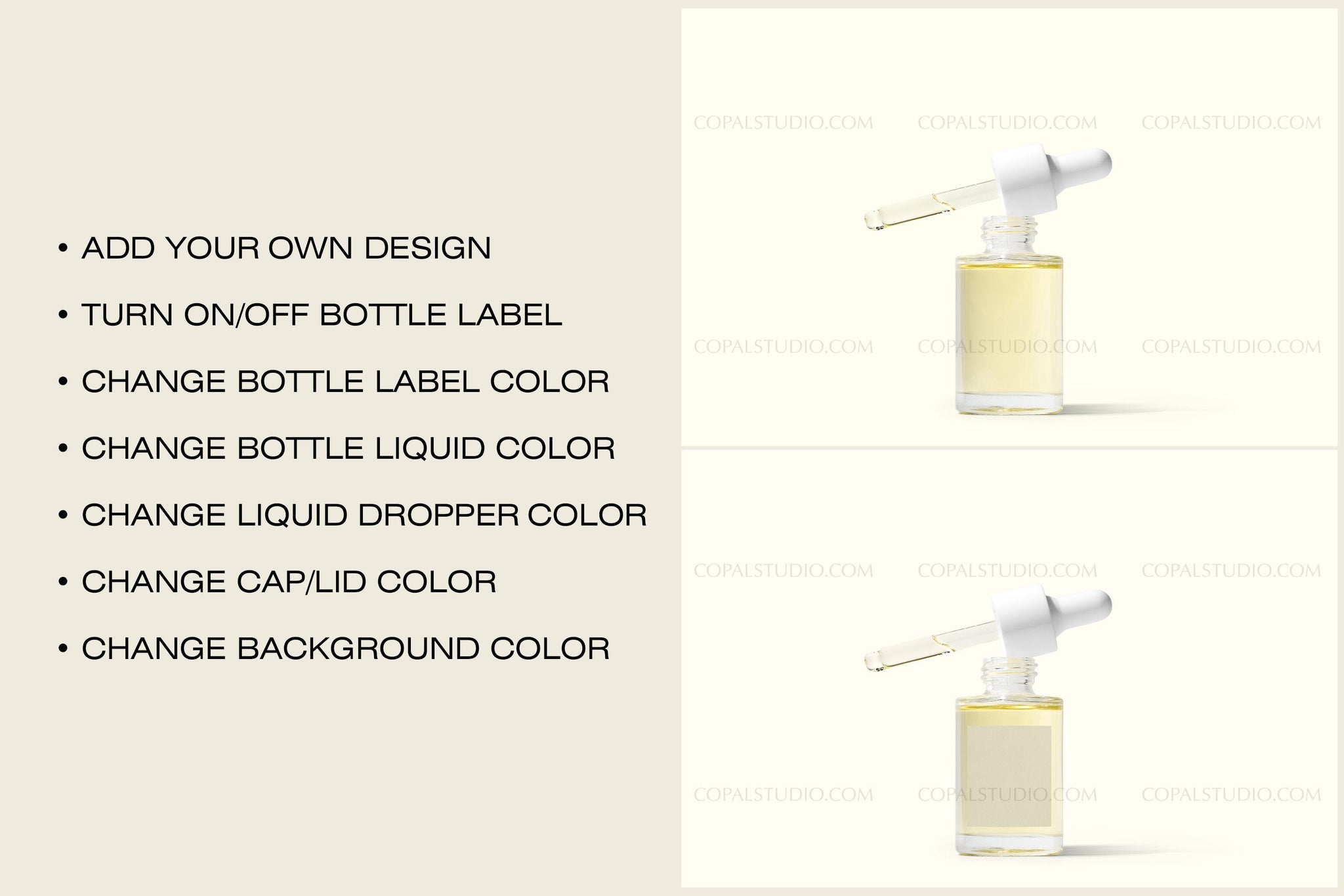 Clear Dropper Bottle Mockup - Copal Studio Packaging Mockups For Designers