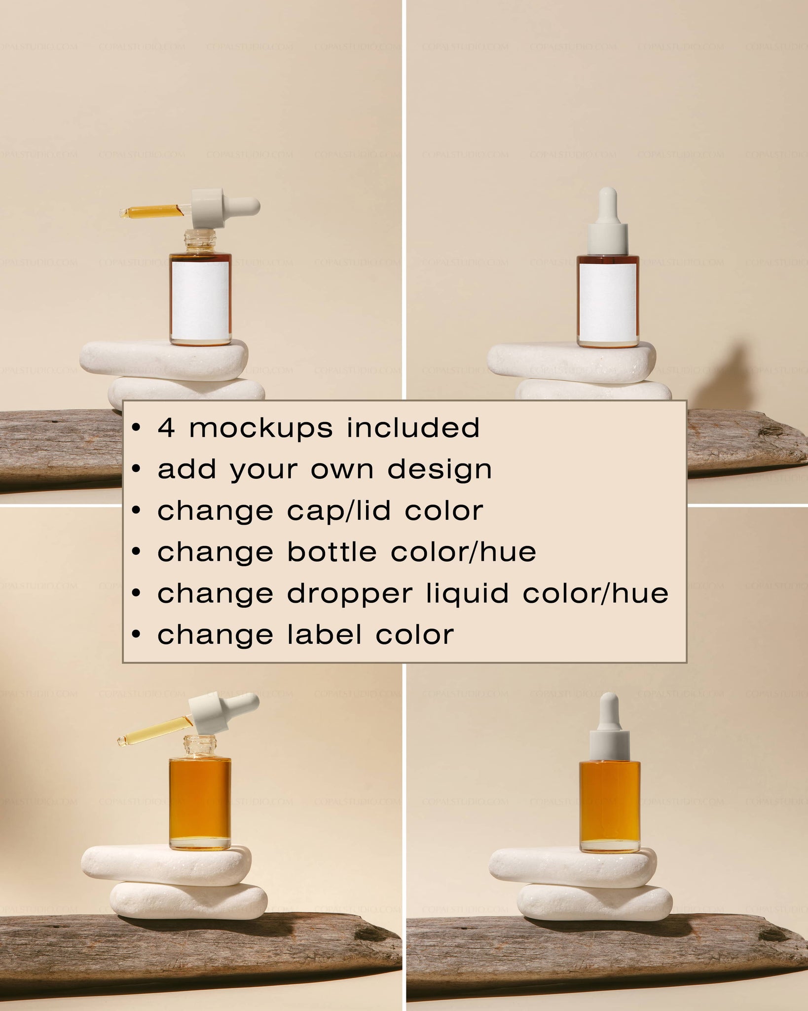 Glass Dropper Bottle Mockup No. 11 - Copal Studio Packaging Mockups For Designers
