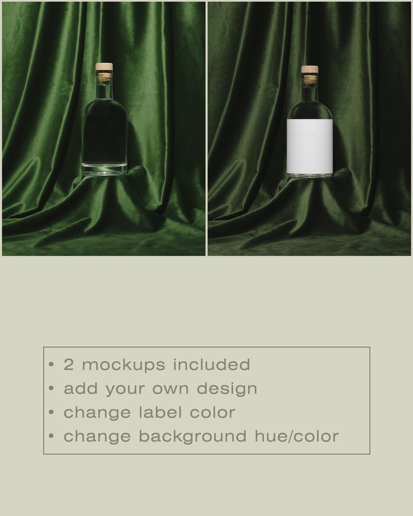 Glass Liquor Bottle Mockup No. 5 - Copal Studio Packaging Mockups For Designers