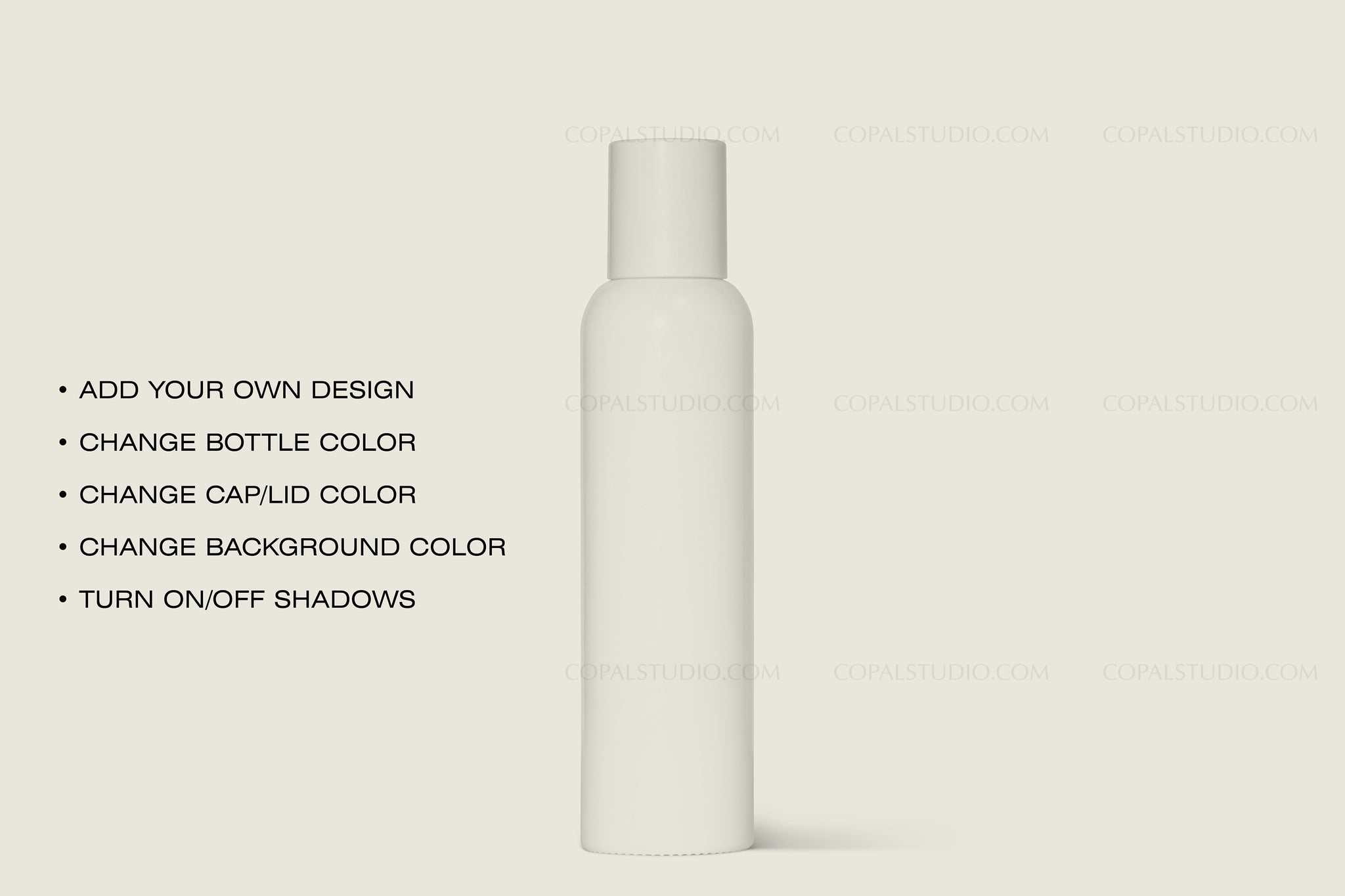 Round Cosmetic Bottle Mockup - Copal Studio Packaging Mockups For Designers