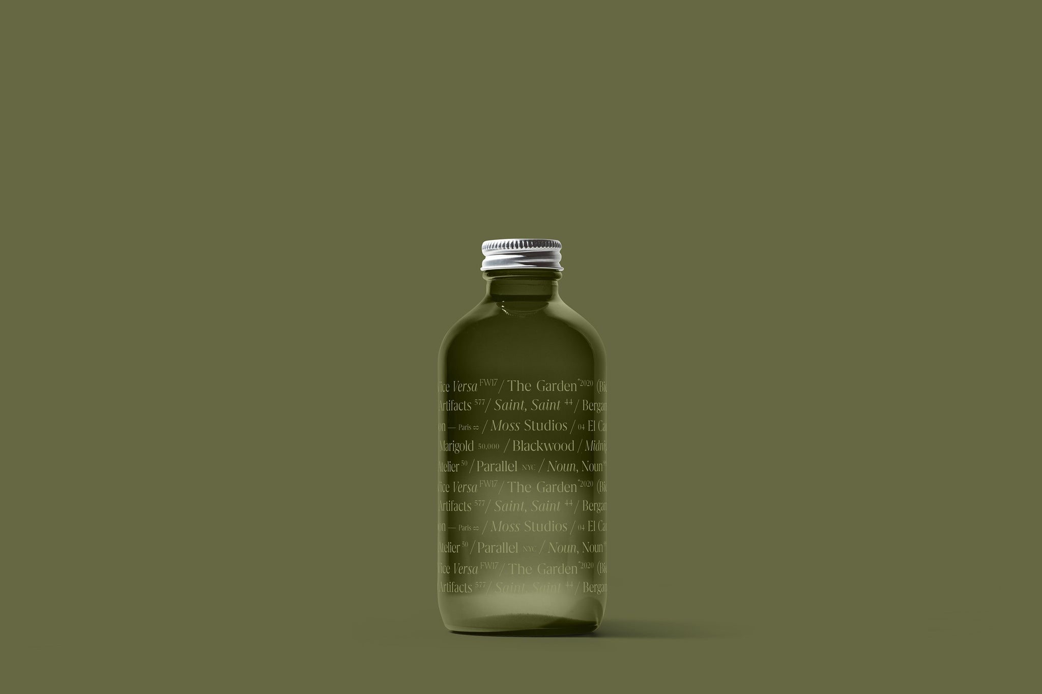 Round Glass Bottle Mockup - Copal Studio Packaging Mockups For Designers