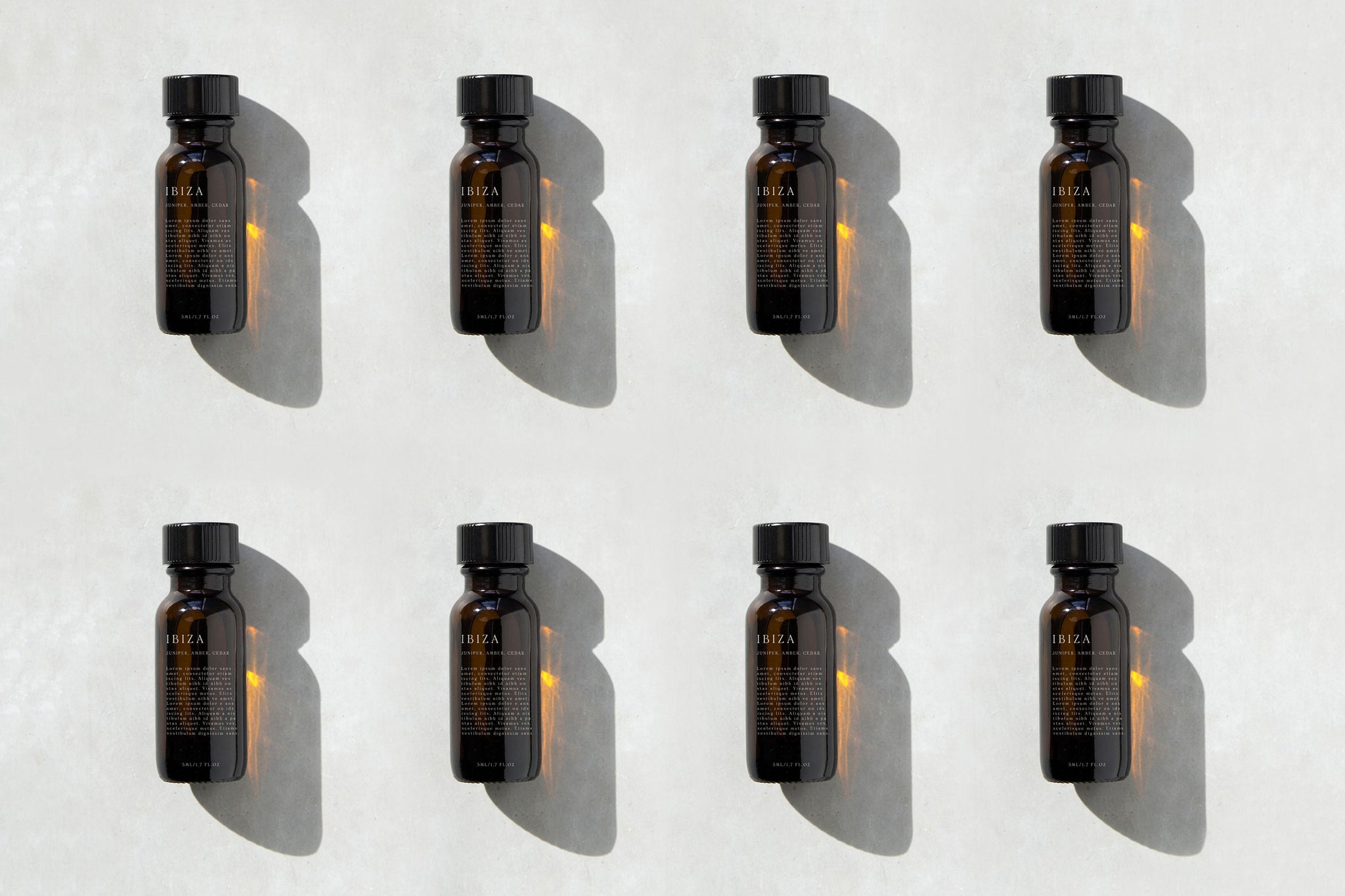 Amber essential oil bottle mockup - Smarty Mockups