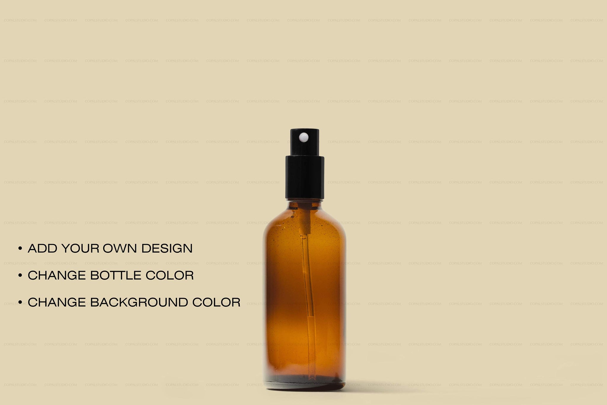 Amber Spray Bottle Mockup - Copal Studio Packaging Mockups For Designers