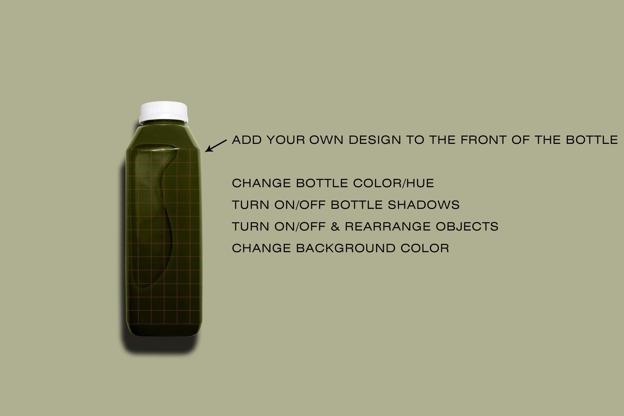 Green Juice Bottle Mockup - Copal Studio Packaging Mockups For Designers