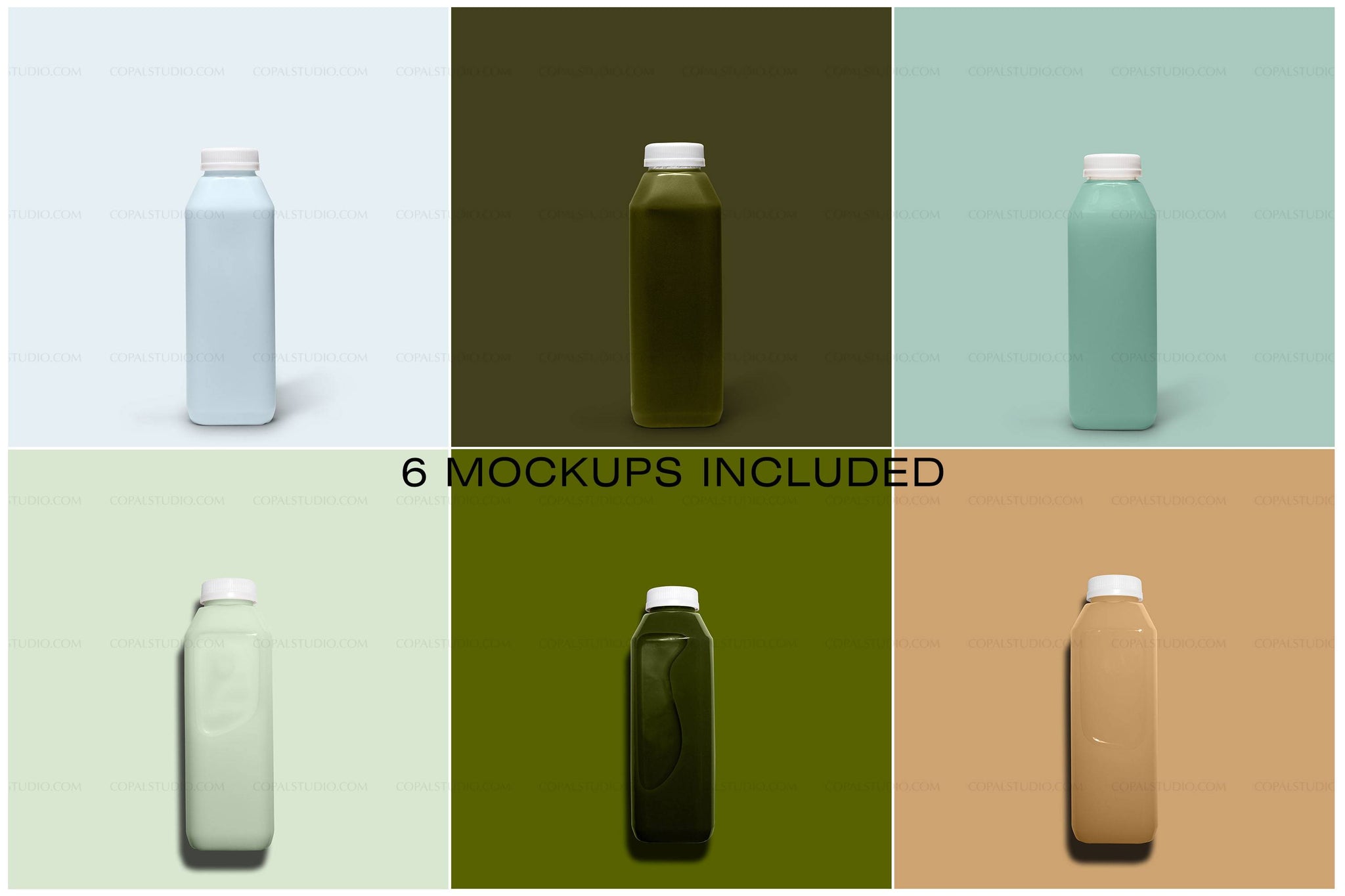 Juice Bottle Product Mockups - Copal Studio Packaging Mockups For Designers
