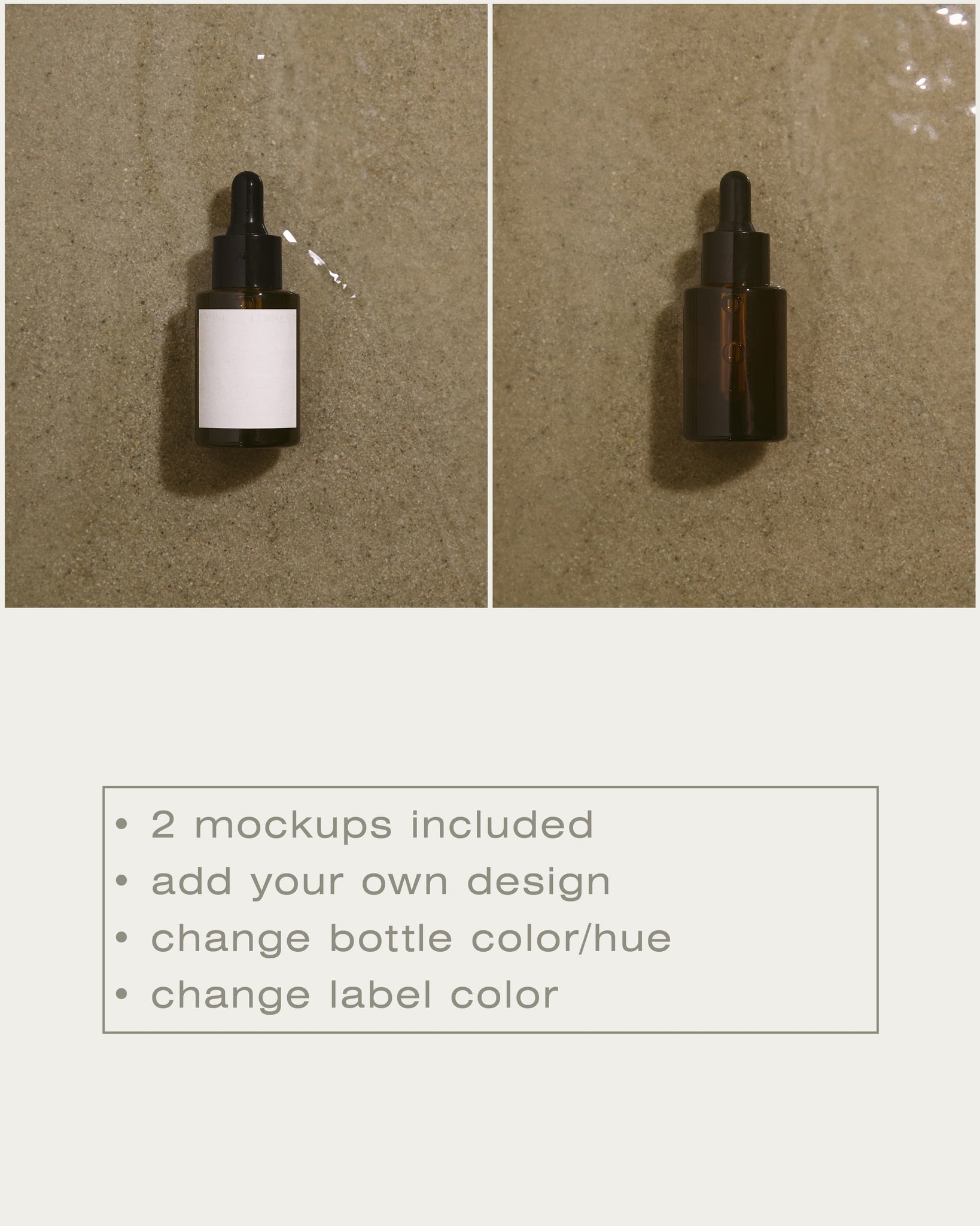 Amber Dropper Bottle Mockup No. 16 - Copal Studio Packaging Mockups For Designers