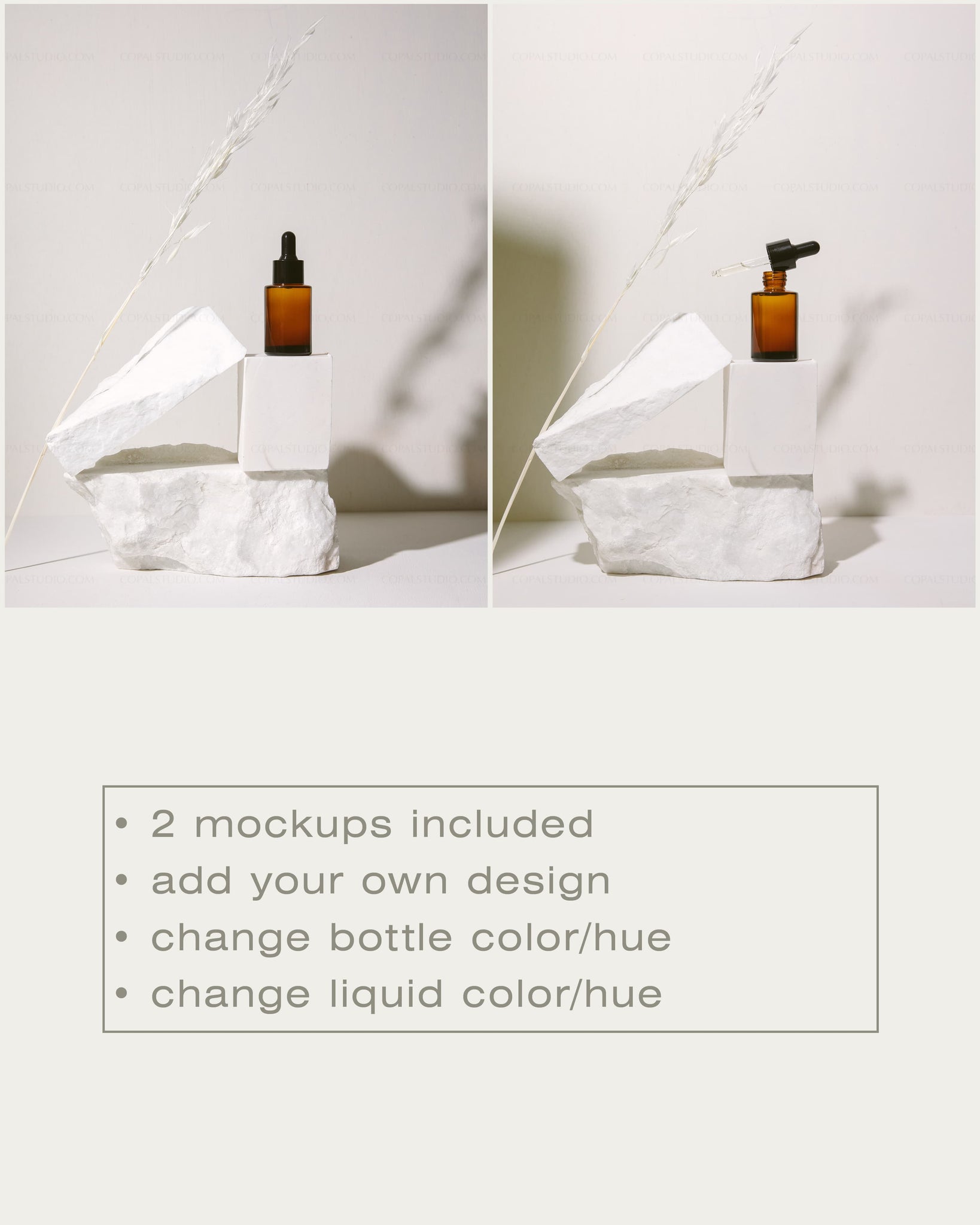 Amber Dropper Bottle Mockup No. 4 - Copal Studio Packaging Mockups For Designers