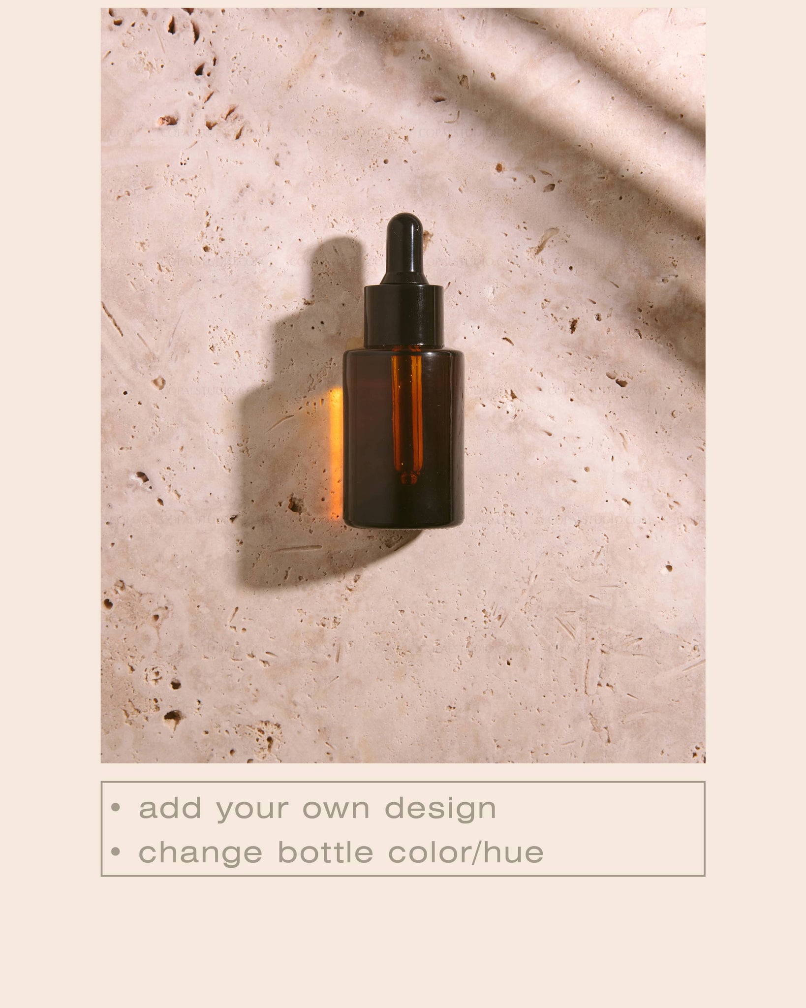 Amber Dropper Bottle Mockup No. 8 - Copal Studio Packaging Mockups For Designers