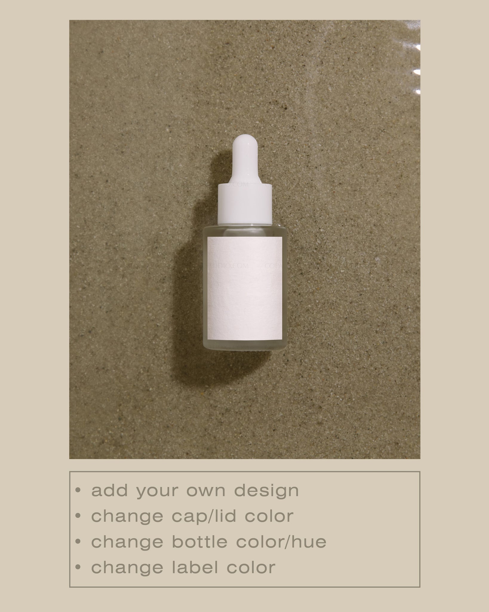 Clear Frosted Dropper Bottle Mockup No. 16 - Copal Studio Packaging Mockups For Designers