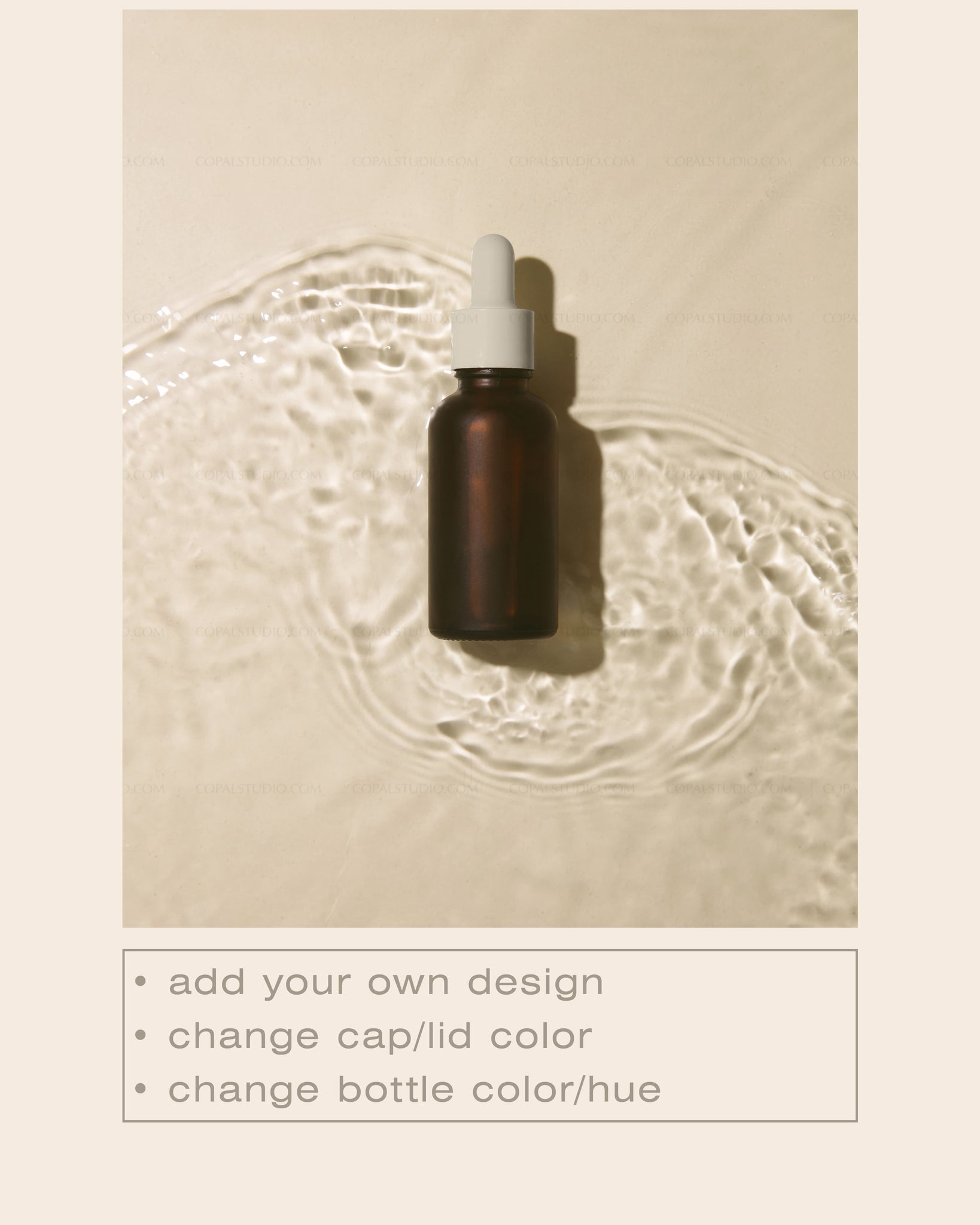 Frosted Amber Dropper Bottle Mockup No. 17 - Copal Studio Packaging Mockups For Designers