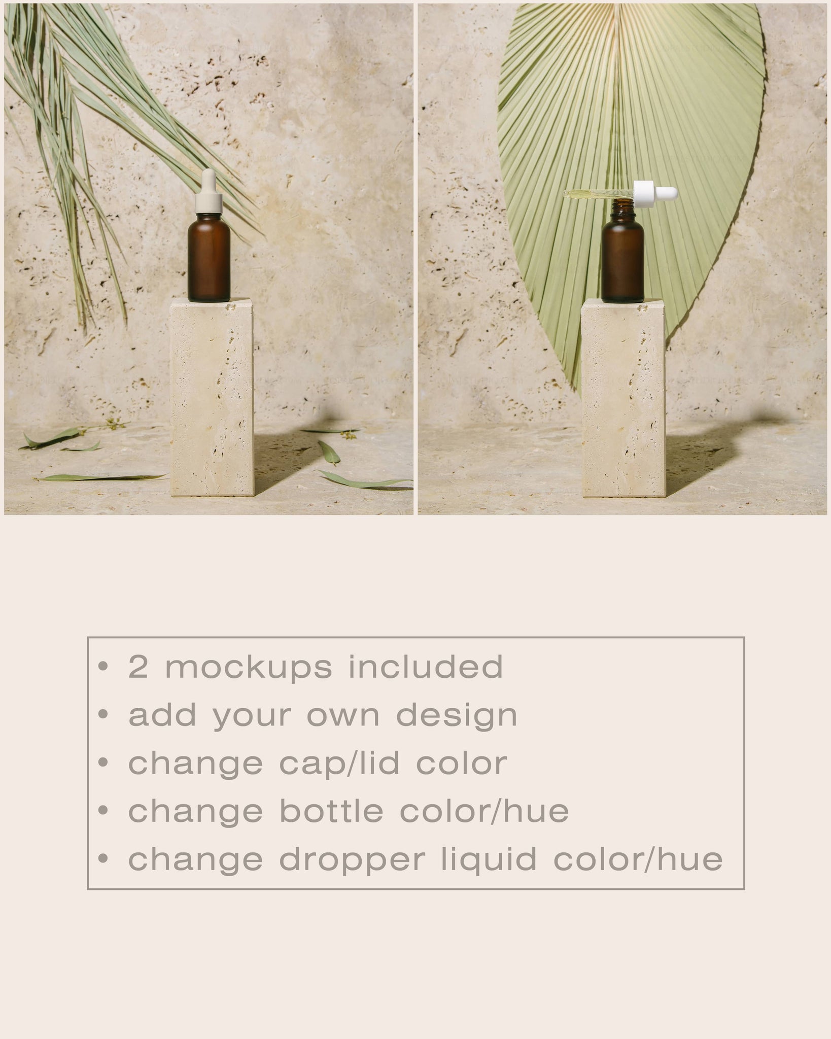 Frosted Amber Dropper Bottle Mockup No. 9 - Copal Studio Packaging Mockups For Designers