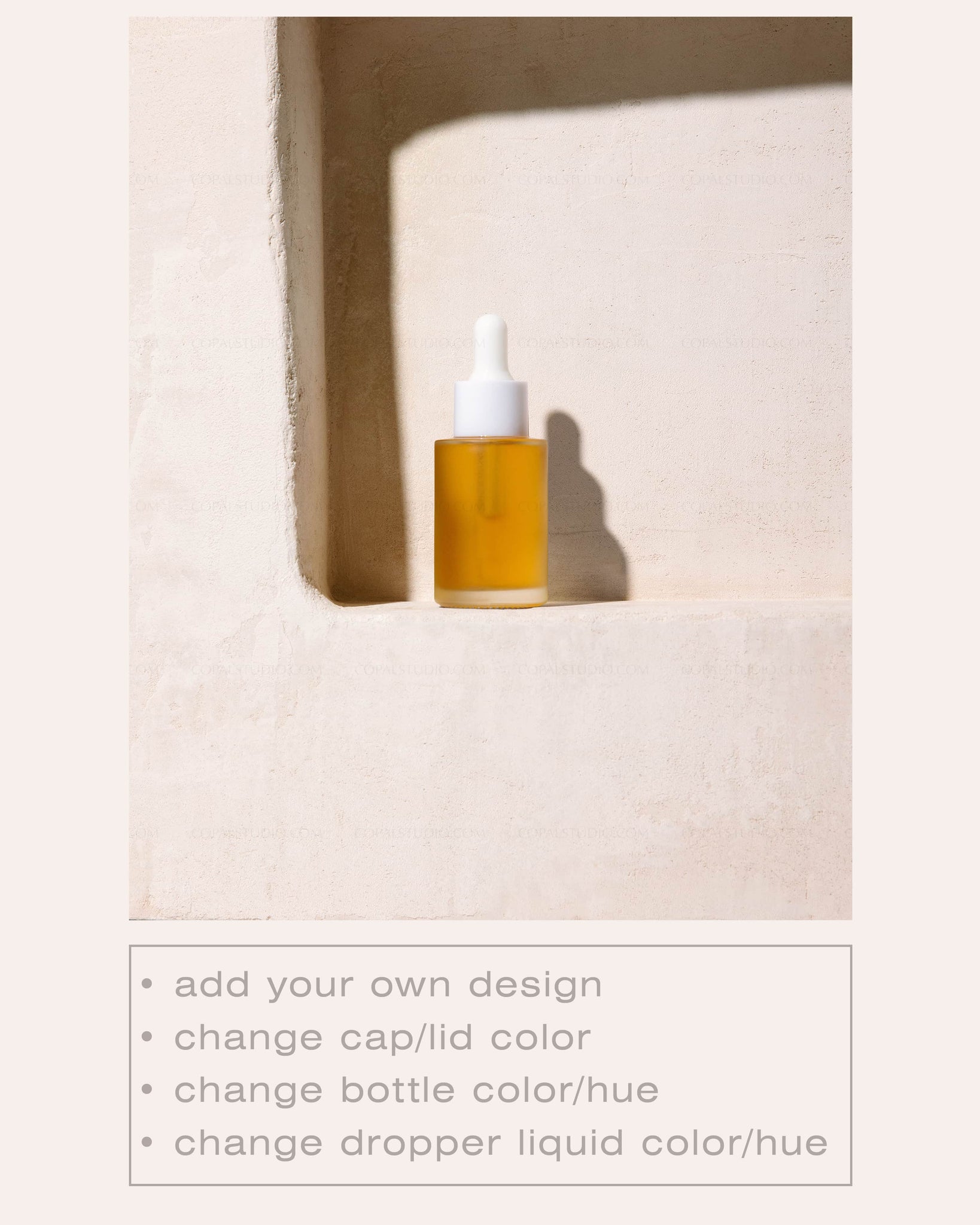 Frosted Glass Dropper Bottle Mockup No. 6 - Copal Studio Packaging Mockups For Designers