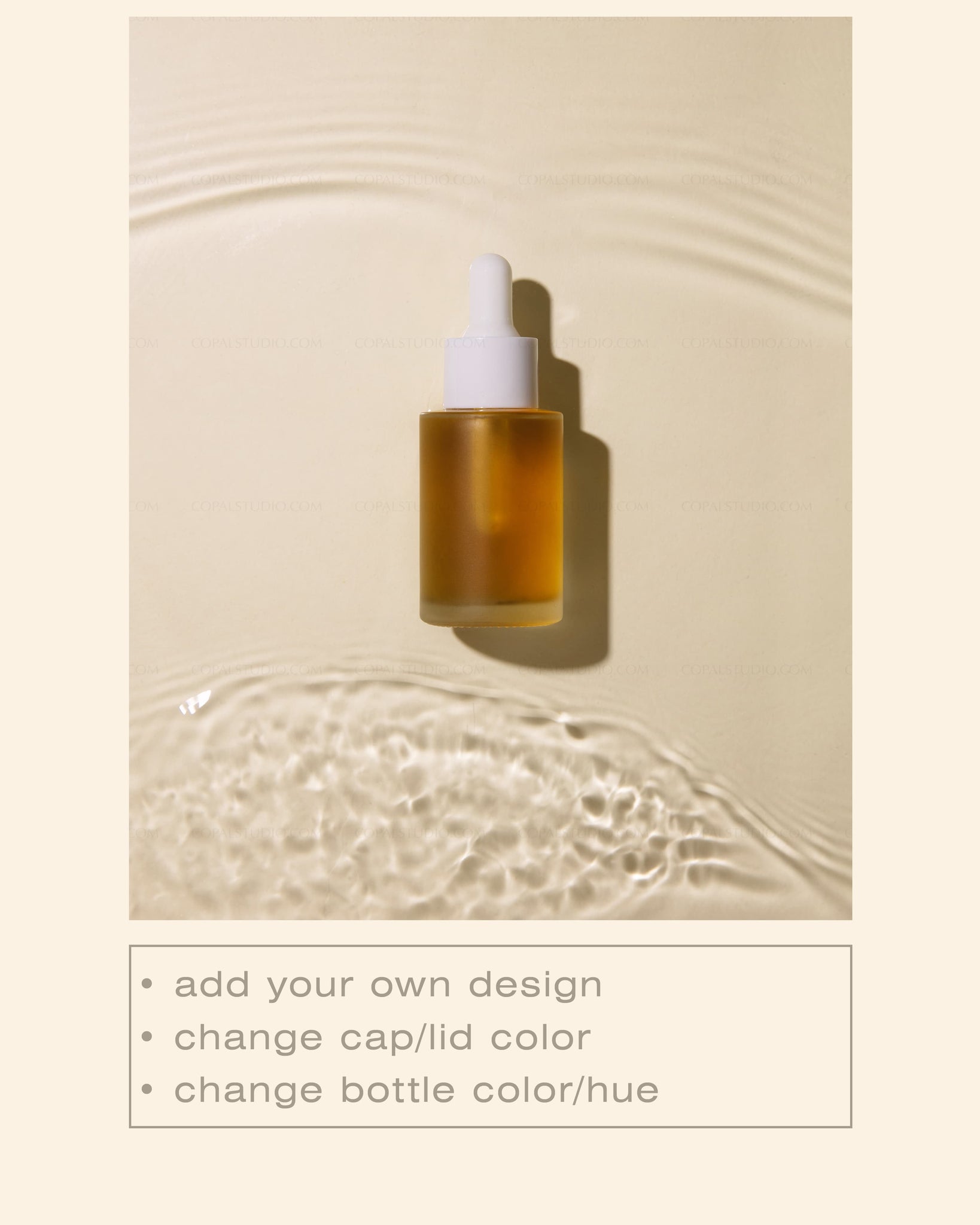 Frosted Glass Dropper Bottle Mockup No. 17 - Copal Studio Packaging Mockups For Designers