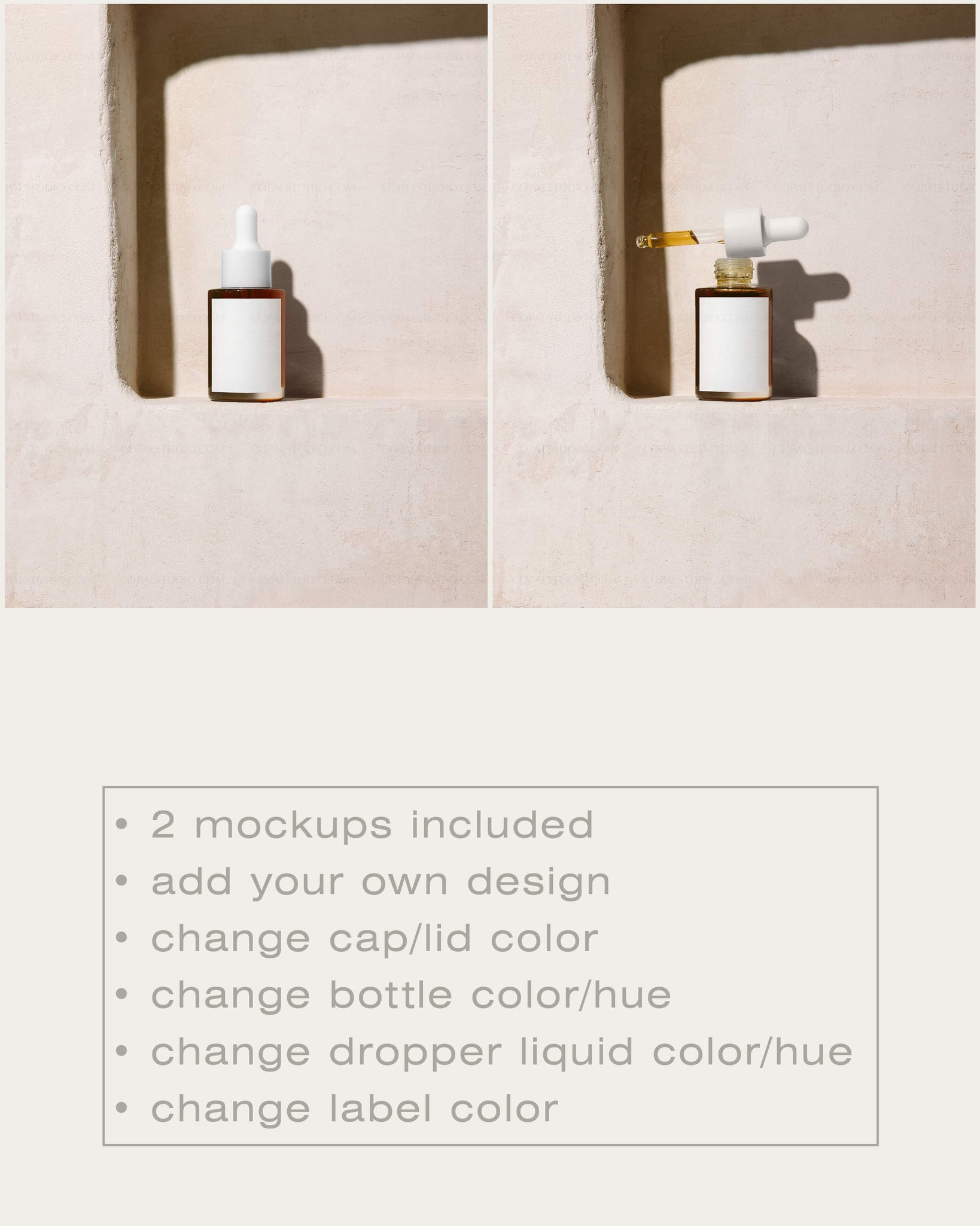 Glass Dropper Bottle Mockup No. 6 - Copal Studio Packaging Mockups For Designers