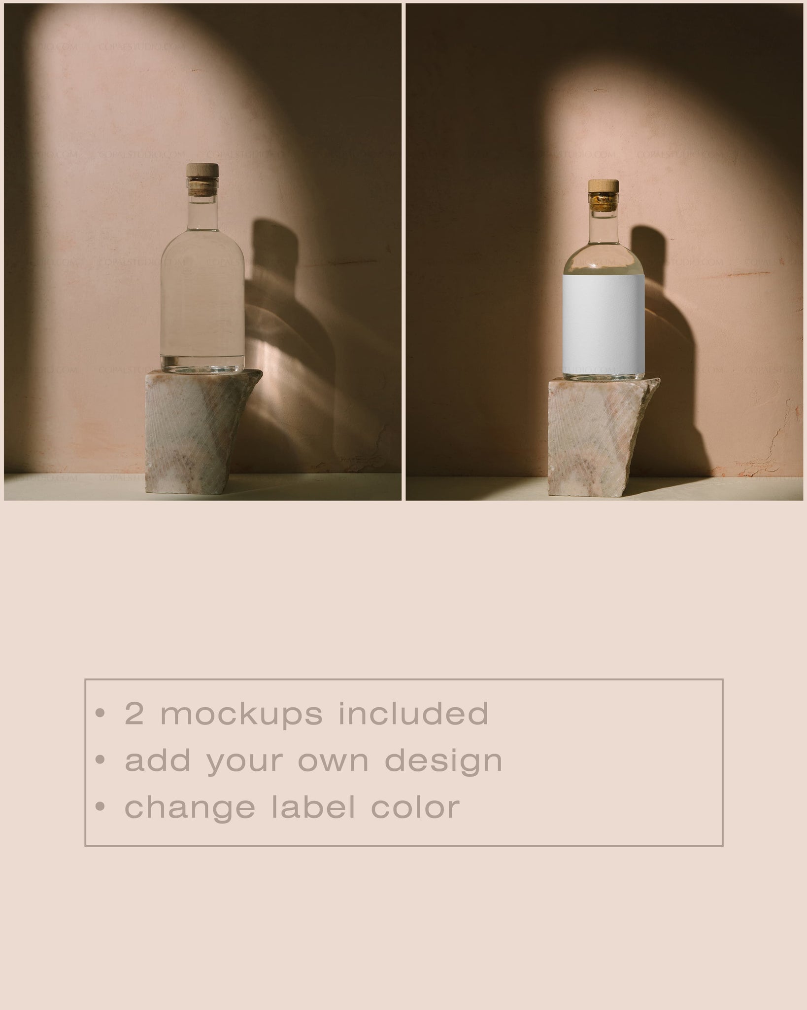Glass Liquor Bottle Mockup No. 1 - Copal Studio Packaging Mockups For Designers