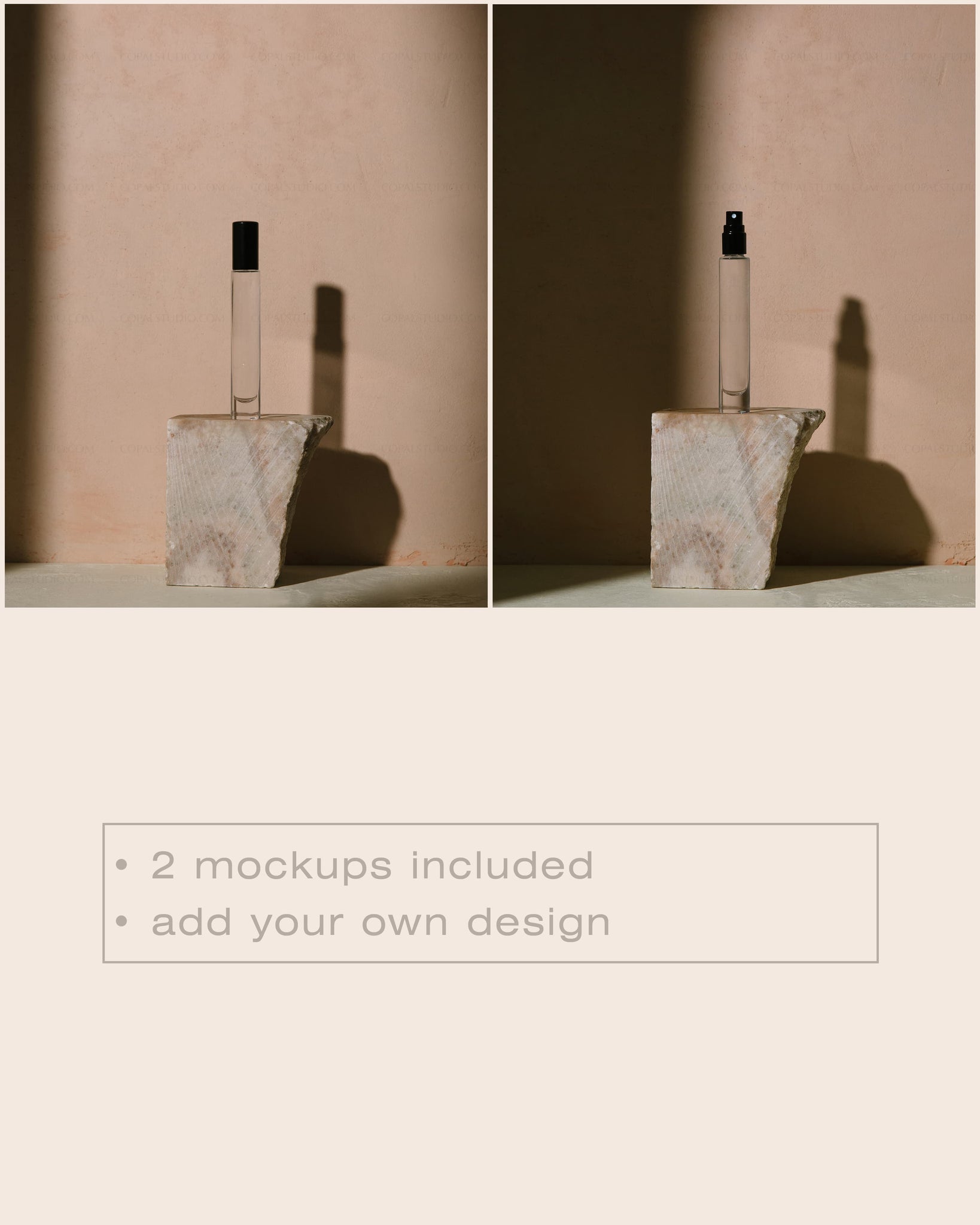 Glass Perfume Bottle Mockup No. 1 - Copal Studio Packaging Mockups For Designers
