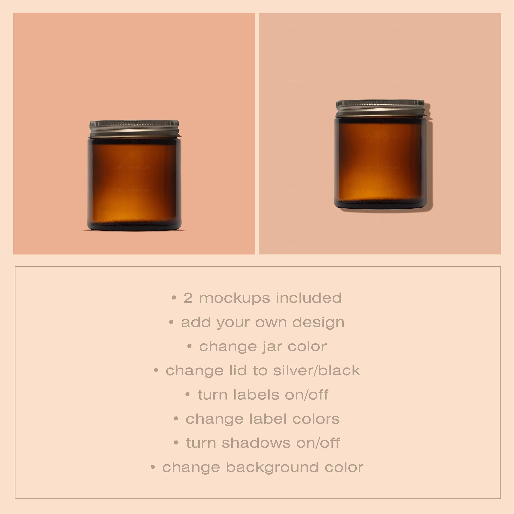 Amber Jar Mockup No. 1 - Copal Studio Packaging Mockups For Designers