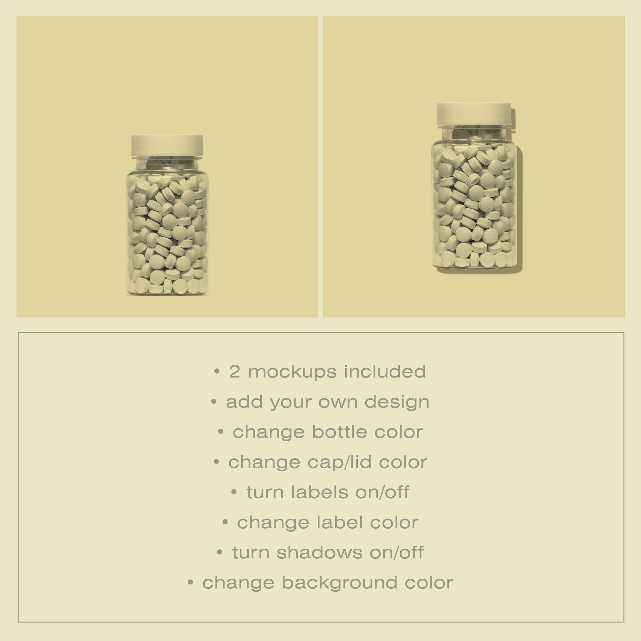 Vitamin Bottle Mockup No. 9 - Copal Studio Packaging Mockups For Designers