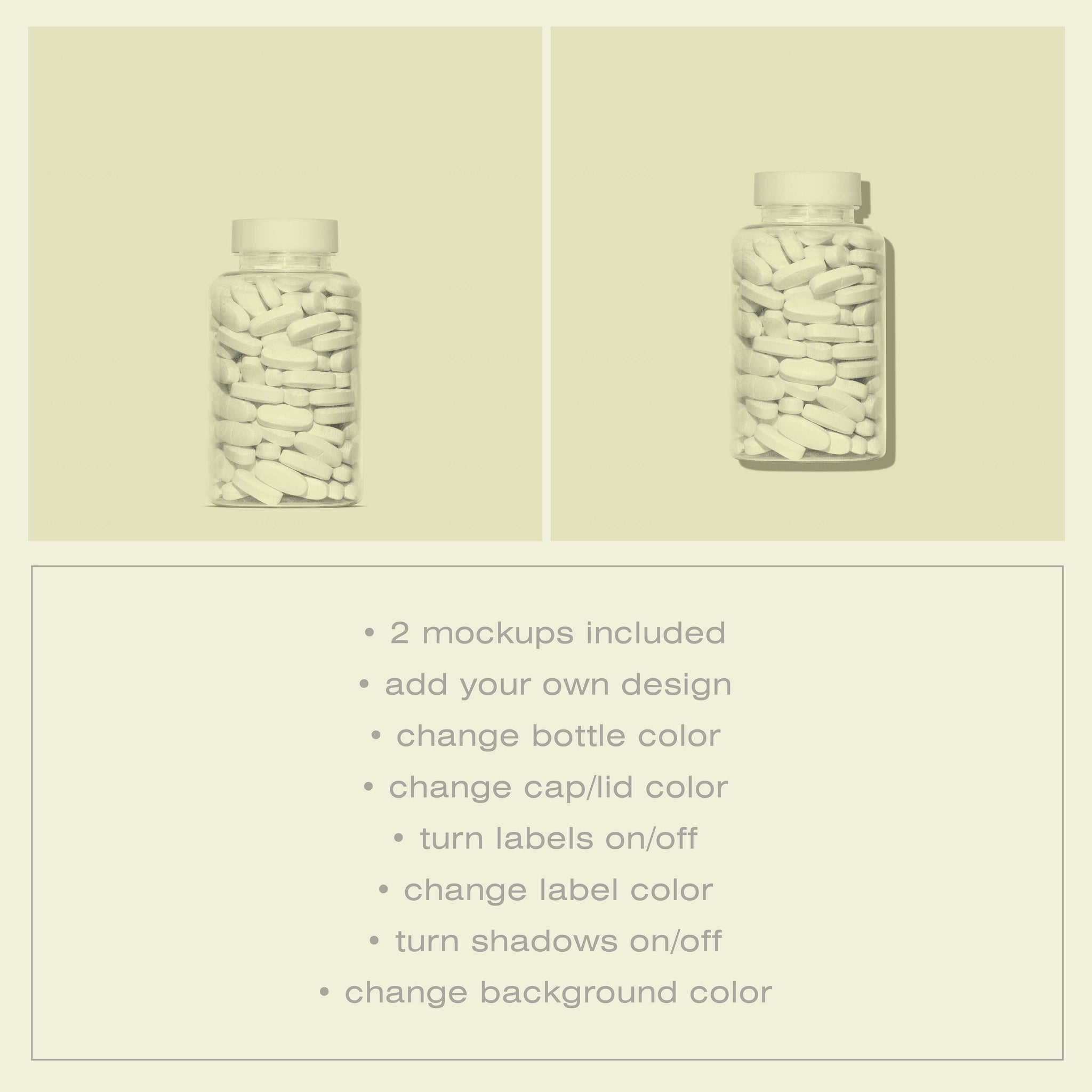 Vitamin Bottle Mockup No. 13 - Copal Studio Packaging Mockups For Designers