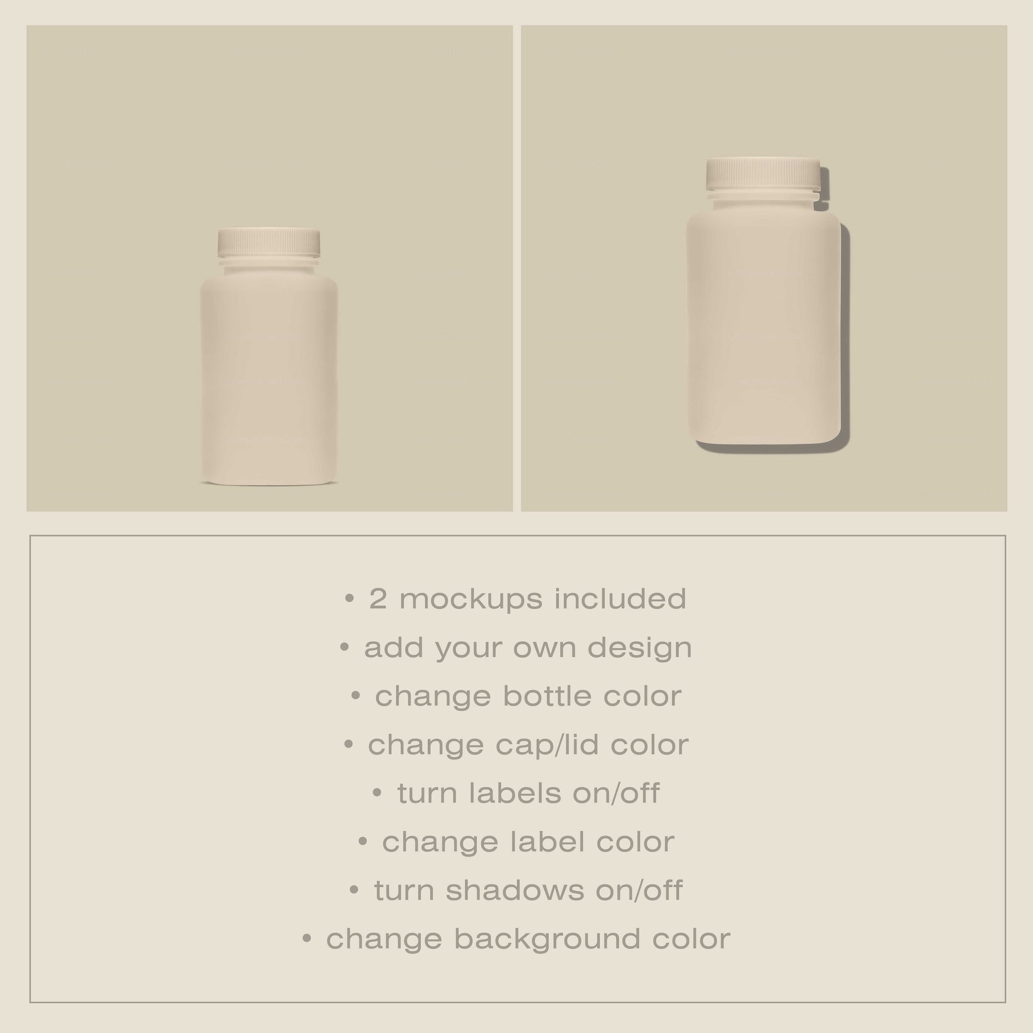 Vitamin Bottle Mockup No. 11 - Copal Studio Packaging Mockups For Designers