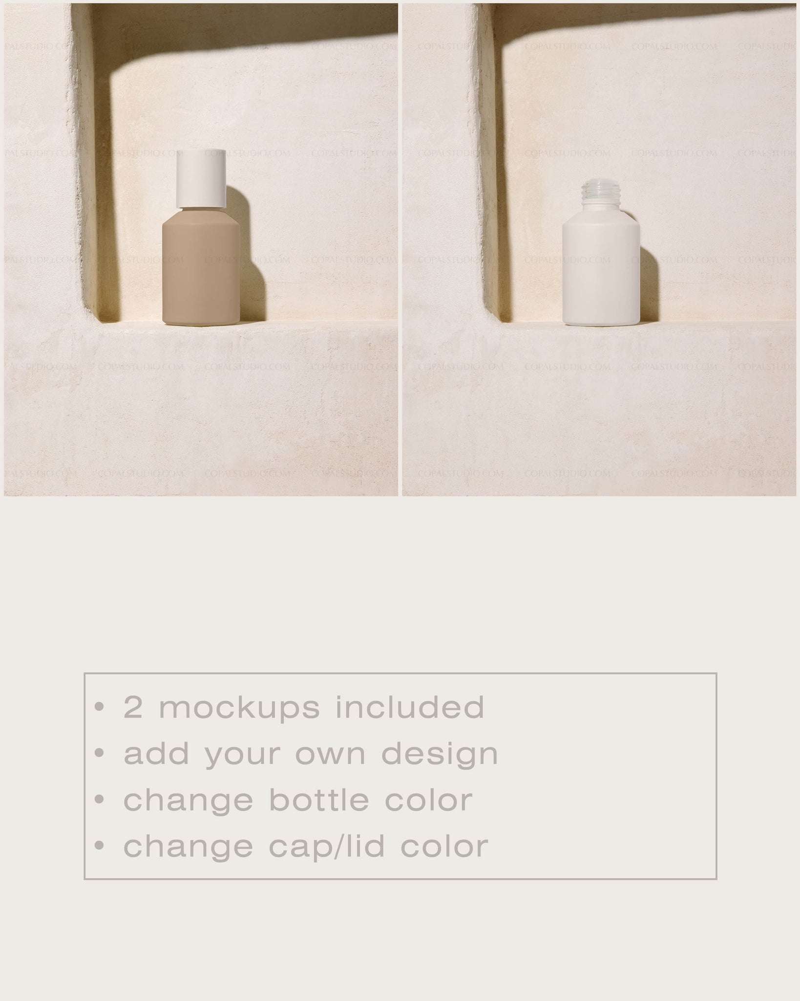 Round Cosmetic Bottle Mockup No. 6 - Copal Studio Packaging Mockups For Designers
