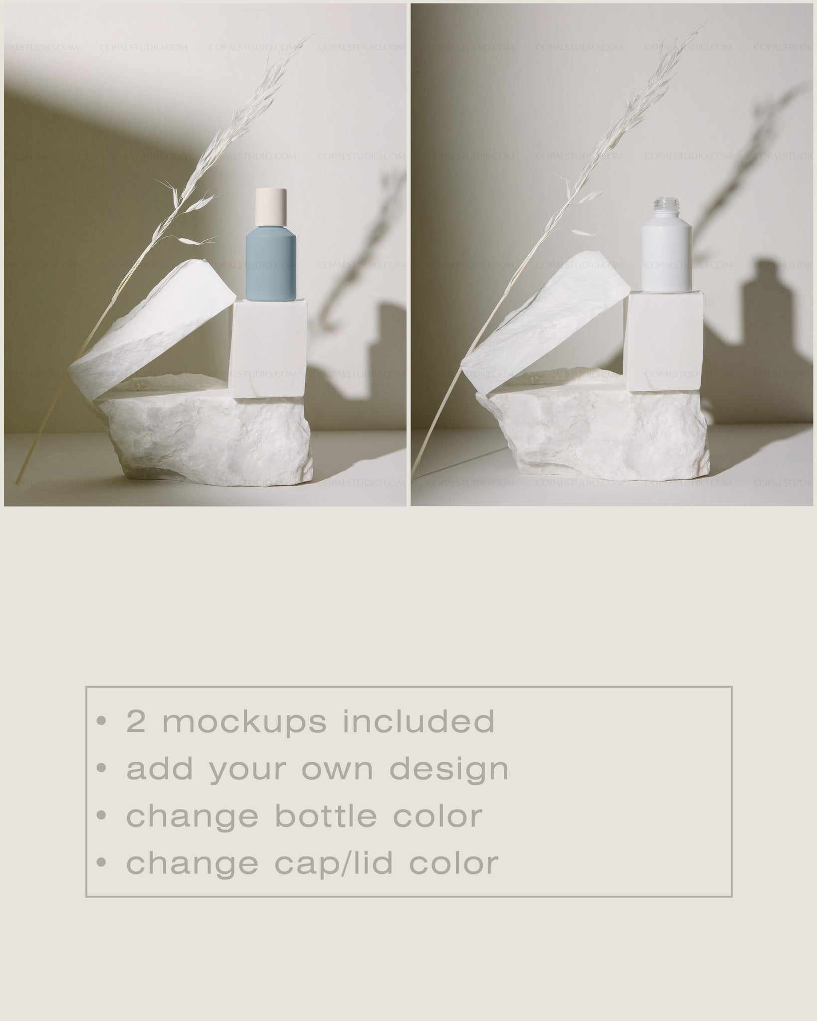 Round Cosmetic Bottle Mockup No. 4 - Copal Studio Packaging Mockups For Designers