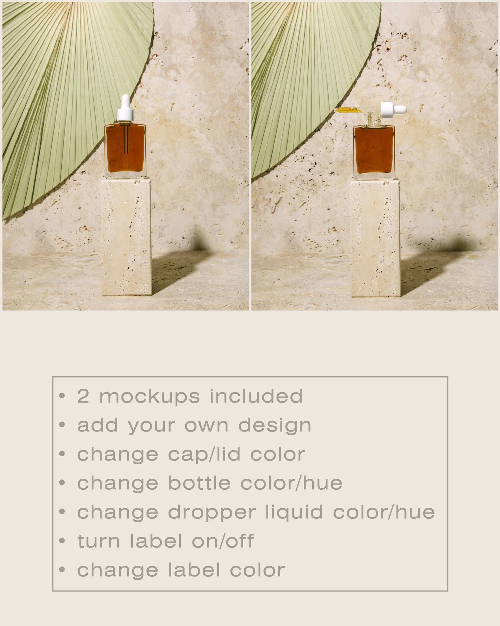 Square Glass Dropper Bottle Mockup No. 9 - Copal Studio Packaging Mockups For Designers
