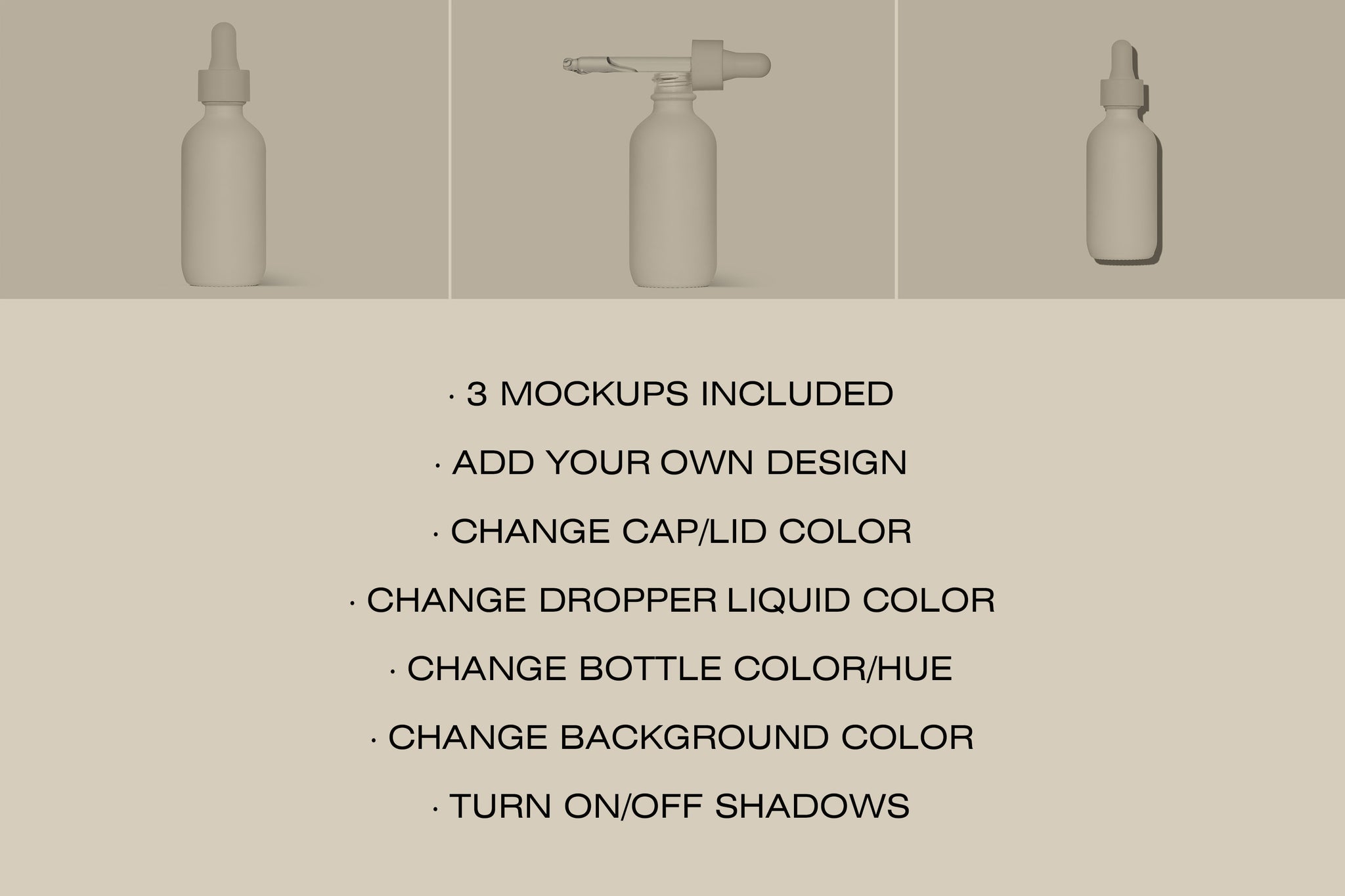 Standard Dropper Bottle Mockup - Copal Studio Packaging Mockups For Designers