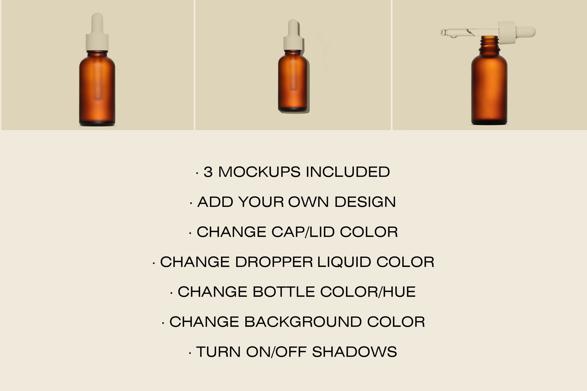 Clear Dropper Bottle Mockup - Add Your Own Design – Copal
