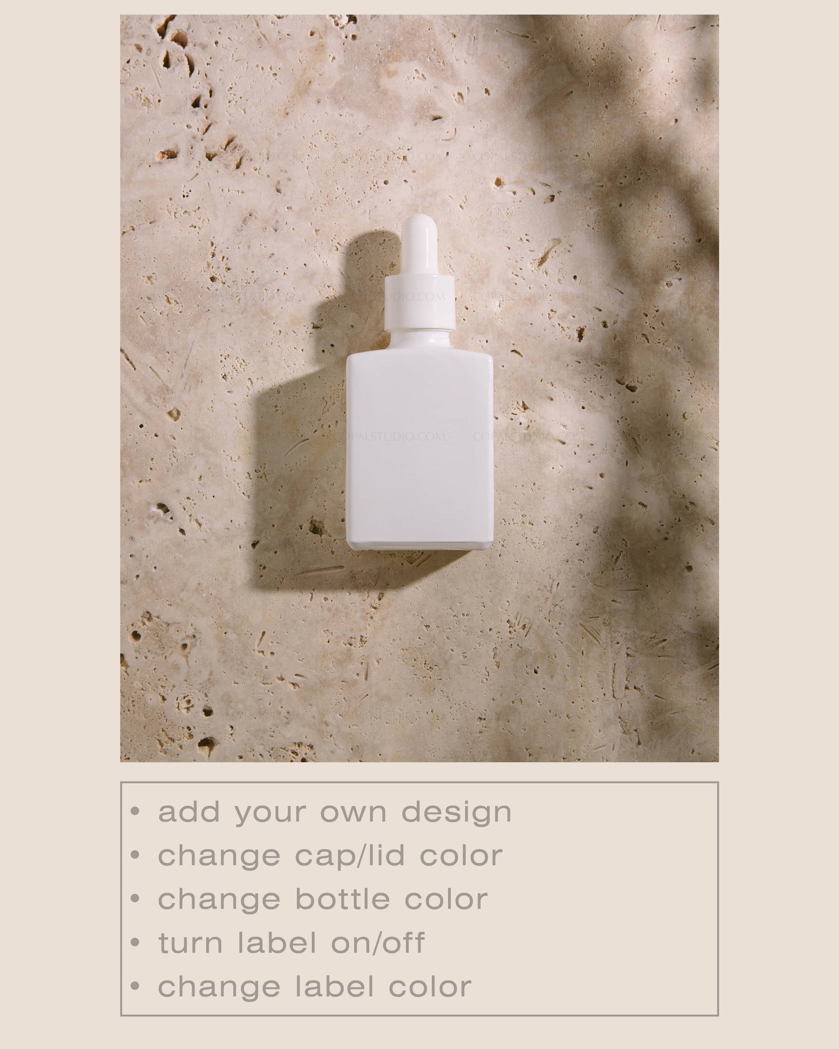 Square Dropper Bottle Mockup No. 8 - Copal Studio Packaging Mockups For Designers