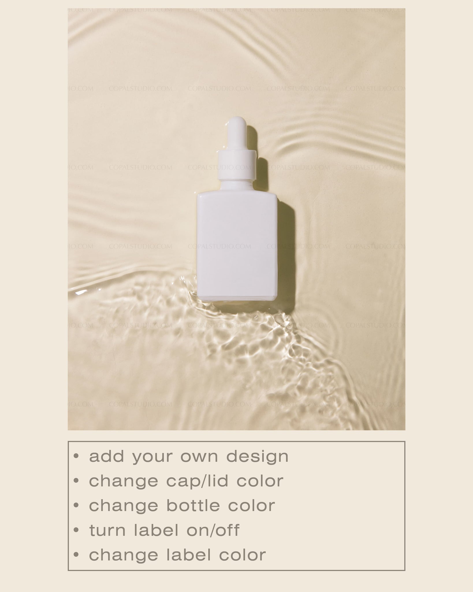 Square Dropper Bottle Mockup No. 17 - Copal Studio Packaging Mockups For Designers
